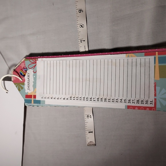 Handmade One of a Kind 12 Month Calendar on a Ring - Picture 2 of 15